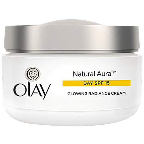 Olay Natural Aura Day Cream - Vitamin B3, Pro B5, E, SPF 15, 50 g  