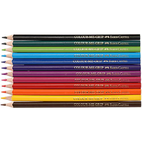 Faber castell Colour-Me Grip - Triangular Shape, Regular Size, Super Smooth, Colour Rich, 1 pc (Set of 12) Super smooth
Colour rich
Triangular easy to grip shape