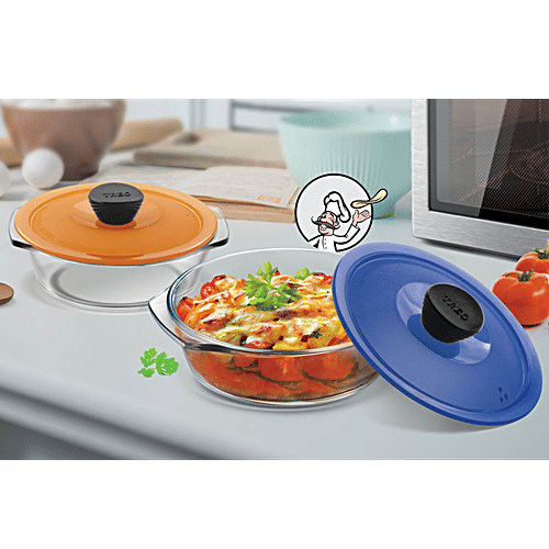 Buy Treo Borosilicate Glass Round Casserole With Lid Bakeware Casserole Online at Best Price