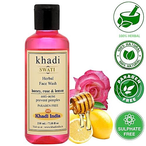 Buy Swati Khadi Herbal Face Wash Honey Rose & Lemon, AntiAcne