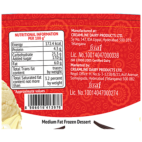 Jersey Creamline Vanilla Classic Ice Cream, 500 ml Tub 