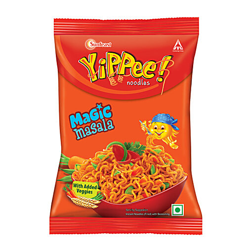 Sunfeast YiPPee! YiPPee! Magic Masala Instant Noodles With Added Veggies, 23.5 g  
