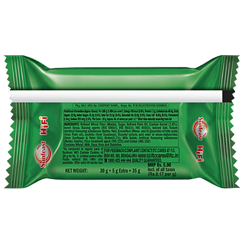 Sunfeast HiFi Cashew Butter Cookies, 35 g Pouch