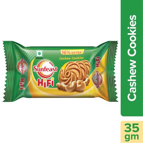 Sunfeast HiFi Cashew Butter Cookies, 35 g pouch 