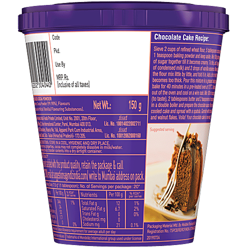 Cadbury Cocoa Powder Mix, 150 g  