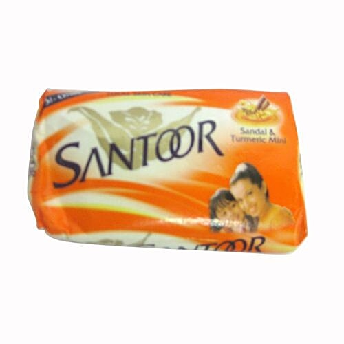 Santoor Bathing Soap - Sandal & Turmeric Mini, 30 g Pouch 
