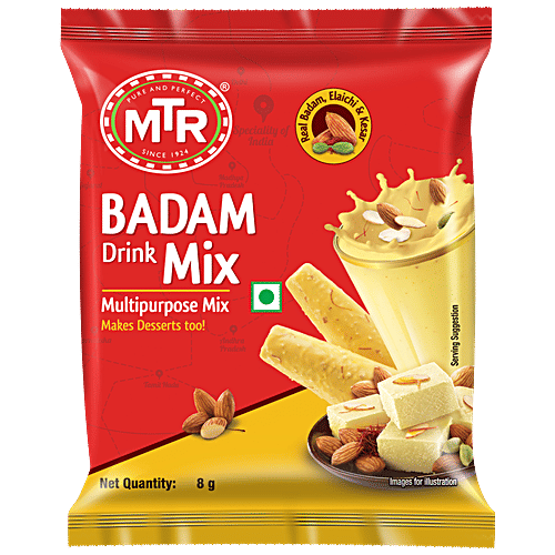MTR Badam Drink Mix, 8 g Pouch Zero Trans Fat