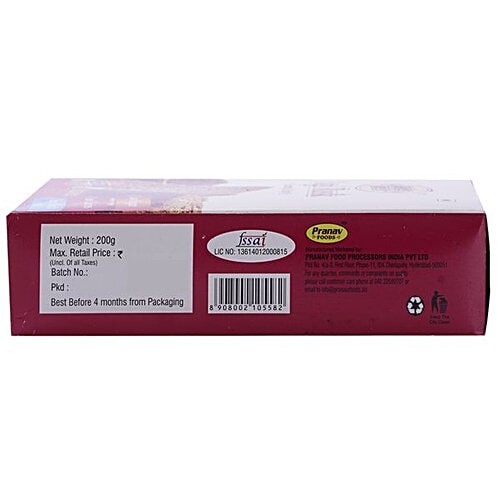 Bakes Fresh Rusk - Ragi, 200 g Pouch Low Sugar, Zero Cholesterol, Crunchy & Tasty