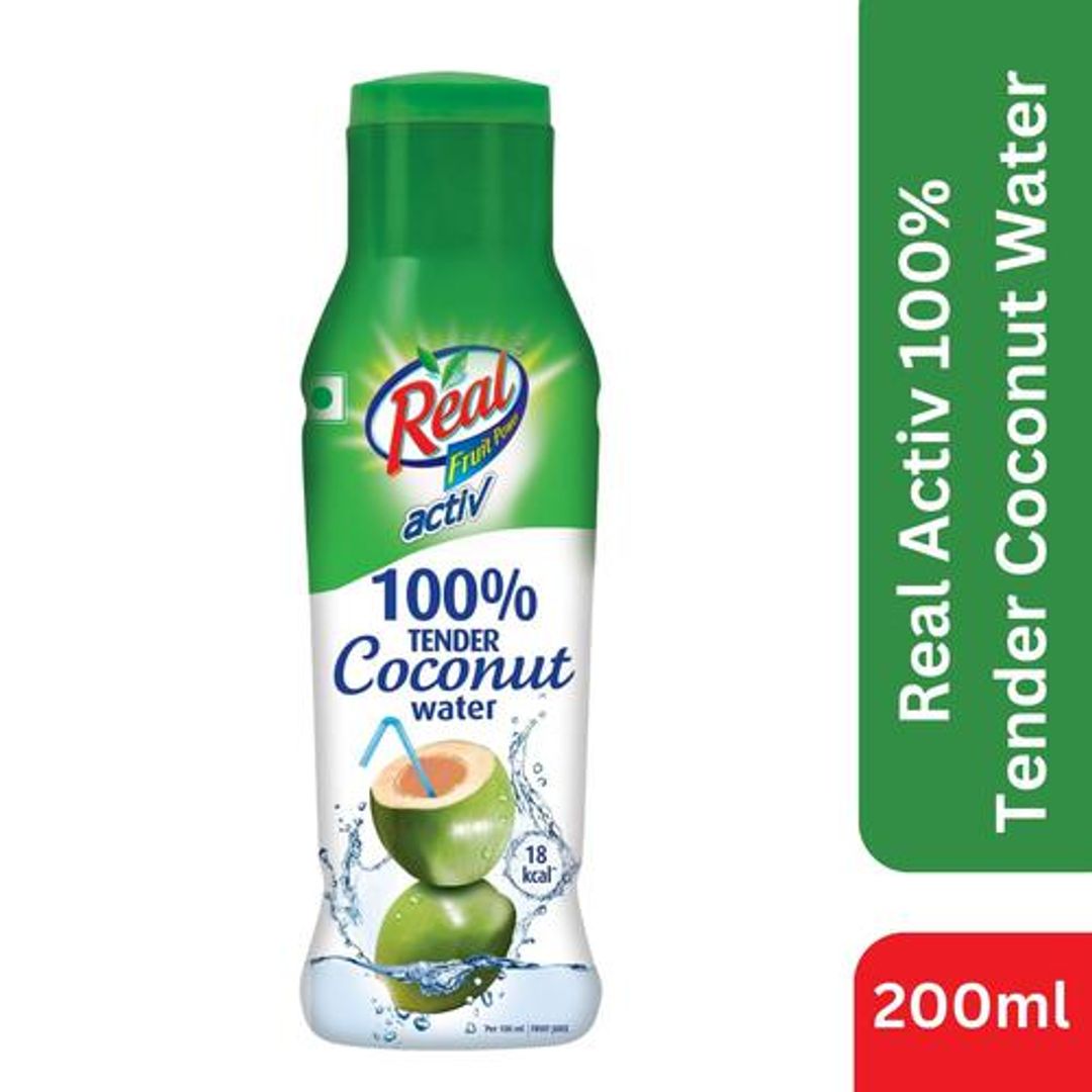 Real Activ 100% Tender Coconut Water/Nariyal Pani, 200 ml 