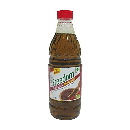 Freedom Kacchi Ghani Mustard Oil, 500 ml  