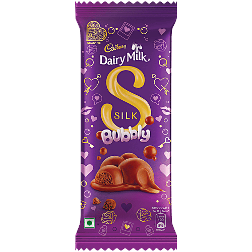 Buy Cadbury Dairy Milk Silk Bubbly Chocolate Bar 120 Gm Online At Best