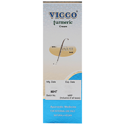 Buy Vicco Face Wash Turmeric Cream With Foam Base 30 Gm Carton Online