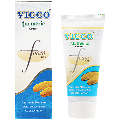Buy Vicco Face Wash Turmeric Cream With Foam Base 30 Gm Carton Online