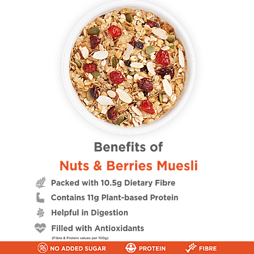 Buy True Elements Nuts & Berries Muesli Almonds & Cranberries Online