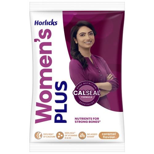 Buy Horlicks Women's Plus - Caramel Flavour, Provides Bone Nutrition, No  Added Sugar Online at Best Price of Rs 60 - bigbasket
