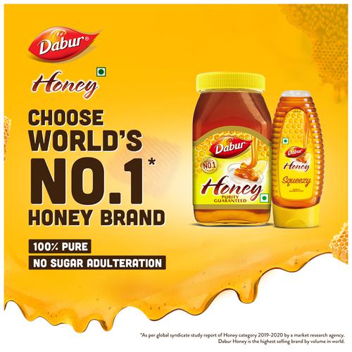 Dabur 100% Pure Honey - Worlds No. 1 Honey Brand With No Sugar Adulteration, 1 Kg  