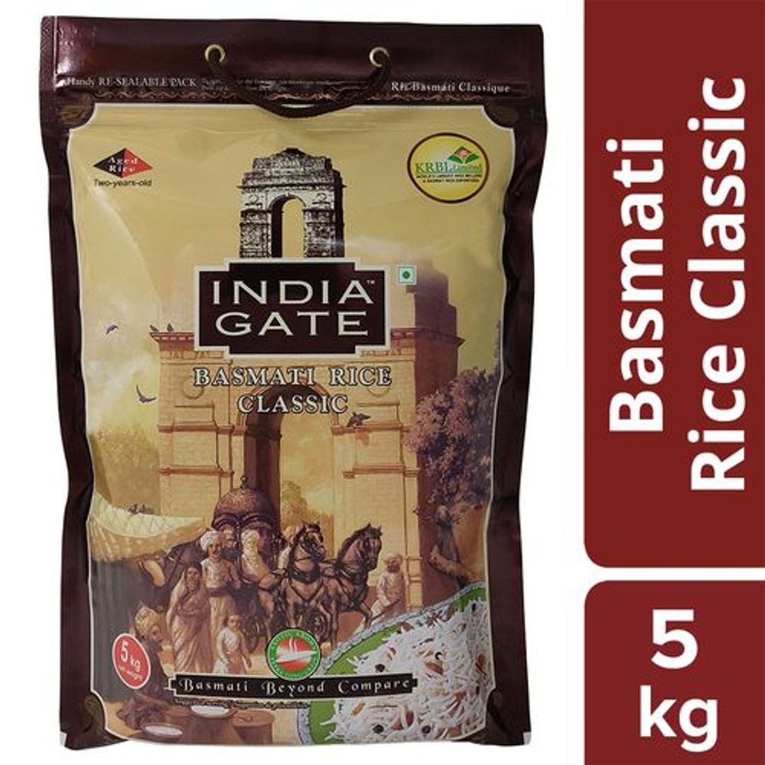India Gate Basmati Rice/Basmati Akki - Classic, 5 kg Bag