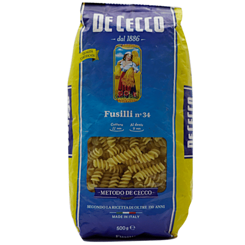 Buy De Cecco Pasta Fusilli 500 Gm Pouch Online At Best Price of Rs 300