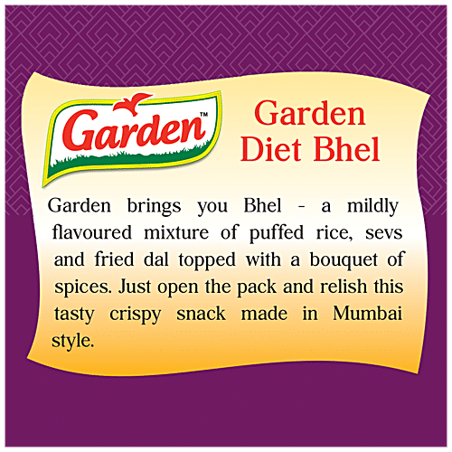 Garden Diet Bhel Mumbai Special - Crispy & Crunchy, 140 g Pouch Zero Trans Fat & Zero Cholesterol