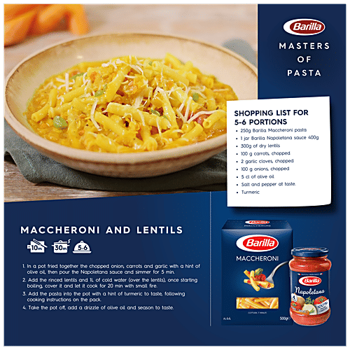 Barilla Durum Wheat Pasta - Macaroni, 500 g Carton 