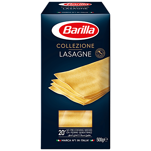 Barilla Collezione Durum Wheat Pasta - Lasagne, 500 g Carton Cooks Perfectly
 No Pre-Cooking Needed