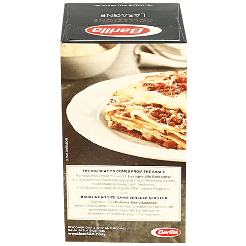 Barilla Collezione Durum Wheat Pasta - Lasagne, 500 g Carton Cooks Perfectly
 No Pre-Cooking Needed