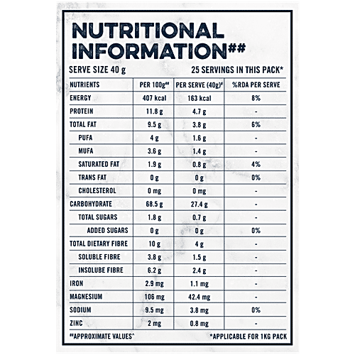 Quaker Rolled Oats, 1 kg Pouch 
