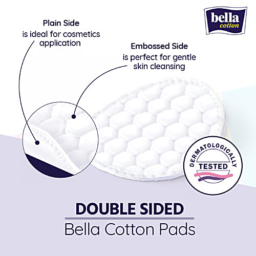 Bella Double Side Cotton Pads, 80 pcs 100% Cotton