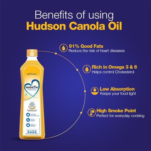 Hudson Canola Oil, 1 L Pet Bottle 