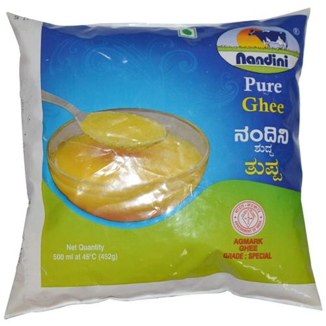 Nandini Pure Ghee/Tuppa, 500 ml Pouch