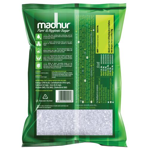 Madhur Sugar/Sakkare - Refined, 5 kg Pouch 