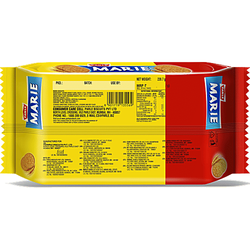 Parle Marie Biscuits, 239.7 g Pouch No Trans Fat & Cholesterol