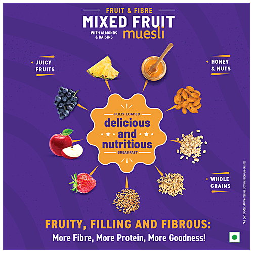 Buy Bagrrys Fruit N Fibre Muesli Mixed Fruit 1 Kg Jar Online At Best Price of Rs 539 bigbasket