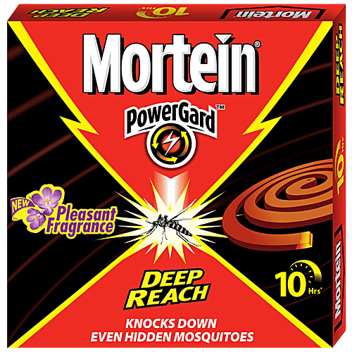 Mortein Mosquito Repellent, Pleasant Fragrance - 10 Hr  | 100% Protection from Dengue Mosquitoes, 10 Hrs Carton 