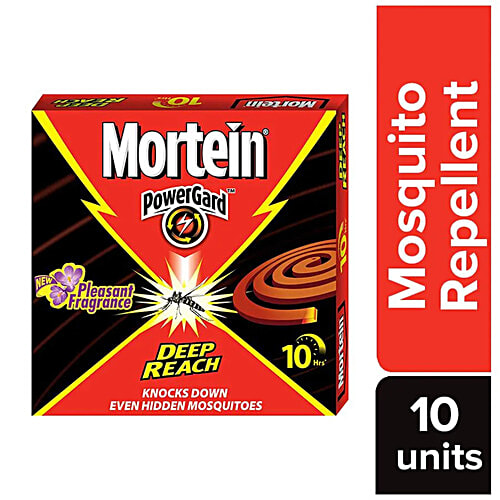 Mortein PowerGard Mosquito Coil - 10 Hrs Protection, 10 pcs  Protection
 10 Hrs Protection
 Knocks Down Hidden Mosquitoes