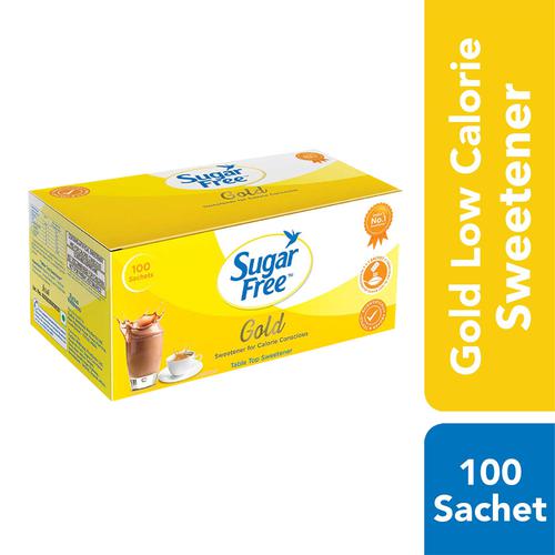 Buy Sugar Free Gold Sweetener Sachets 100 Pcs Pouch Online at the Best