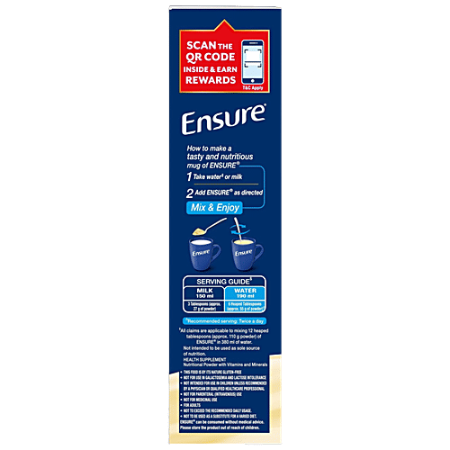 Ensure Clinically Proven Nutritional Drink For Adults- Vanilla, 375 g Helps Build & Protect Muscle Strength