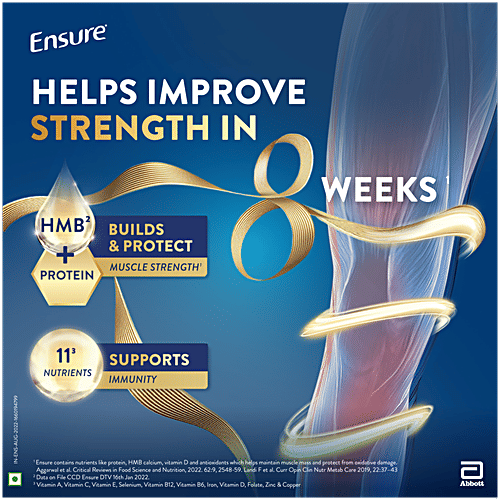 Ensure Clinically Proven Nutritional Drink For Adults- Vanilla, 375 g Helps Build & Protect Muscle Strength