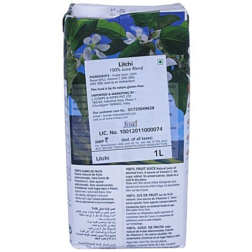 Ceres Fruit Juice -100 % Litchi, 1 L Carton Source of Vitamin C