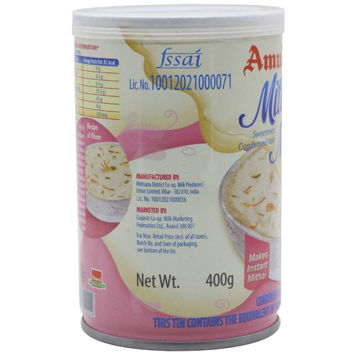 Amul Sweetened Condensed Milk Mithai Mate, 400 g Tin 