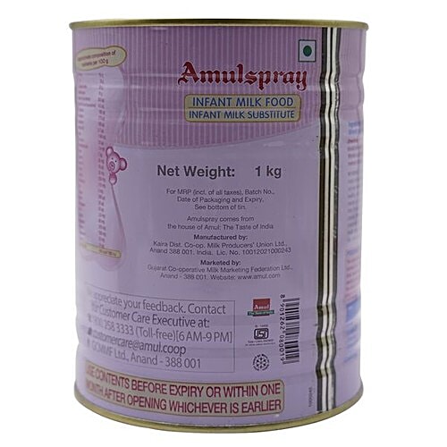 Buy Amul Infant Milk Food Amulspray 1 Kg Tin Online at the Best Price