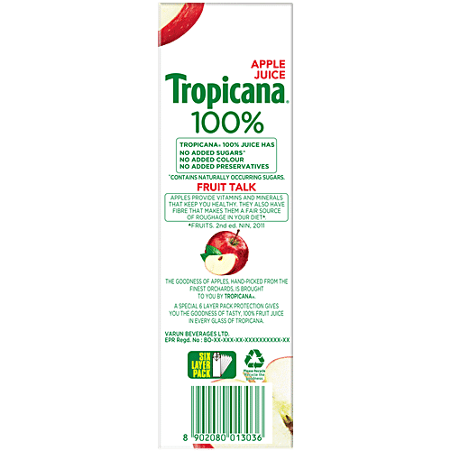 Tropicana Apple Juice, 1 L No Added Sugar, No Added Colour