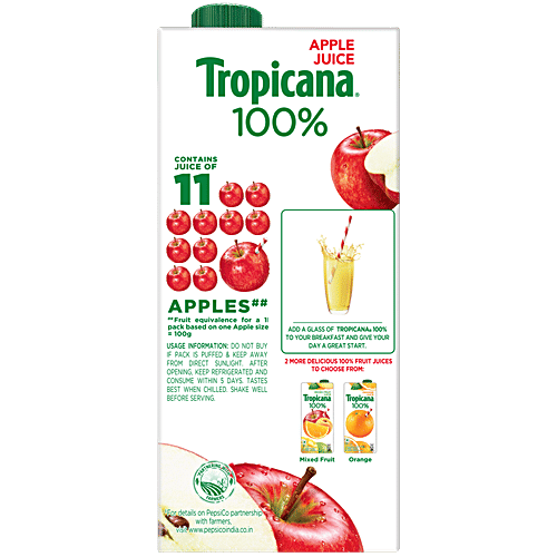 Tropicana Apple Juice, 1 L No Added Sugar, No Added Colour