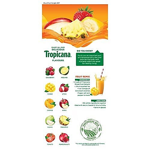 Tropicana Fruit Juice - Delight, Mixed Fruit, 1 L  