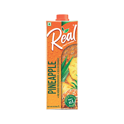 Real Fruit Power Pineapple Juice, 1 L  Zero Fat