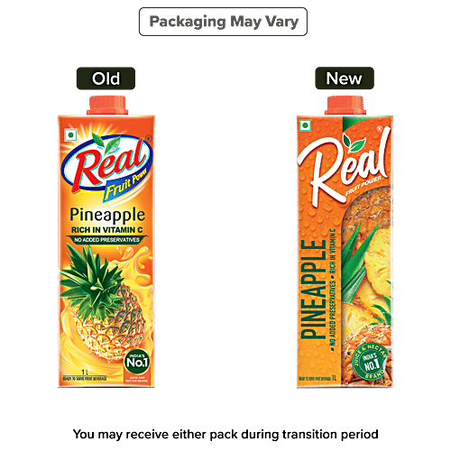 Real Fruit Power Pineapple Juice, 1 L  Zero Fat