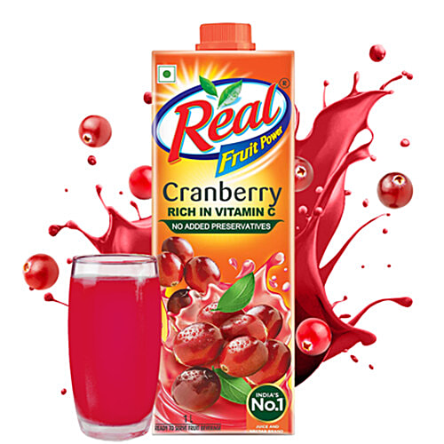 Real Fruit Power Juice Cranberry 1 lt Tetra Buy online cranberry