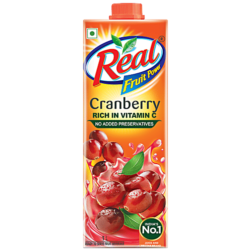 Buy Real Juice Fruit Power Cranberry 1 L Online At Best Price of Rs 130
