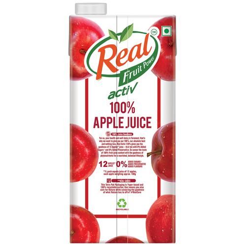 Real Activ 100 %  Apple Juice, 1 L  