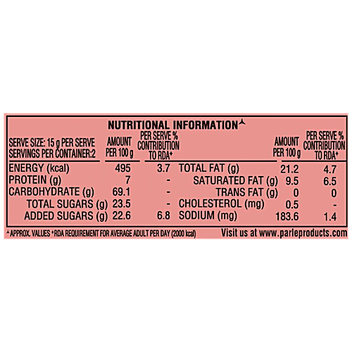 Parle 20-20 Cashew Cookies, 30 g Pouch